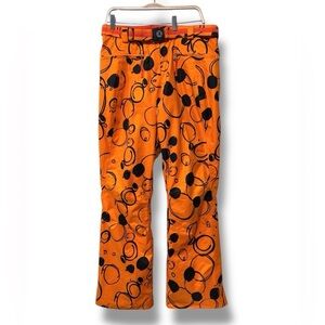Rossignol x JC de Castel Bajac Gortex Orange/Black Abstract Ski Pants Size M/L
